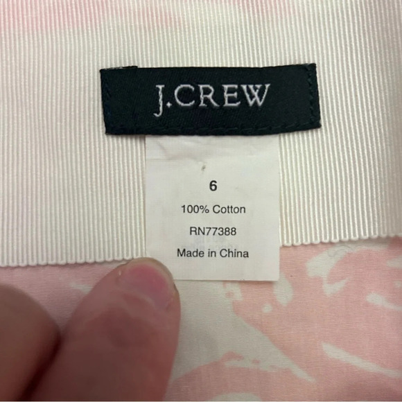 J. Crew Orange White Floral Pleated Flare Mini Skirt NWOT - Picture 5 of 6